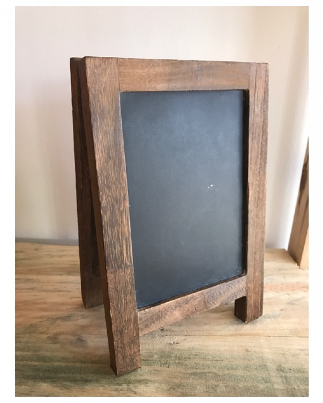 MINI CAVALETE QUADRO NEGRO/CORTIÇA DE MESA