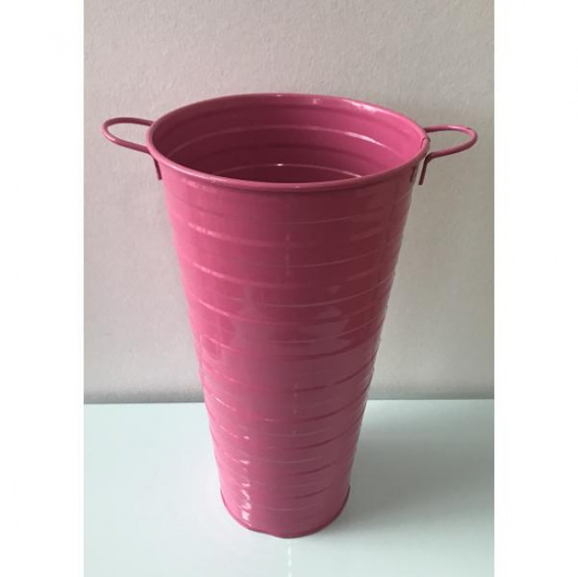 VASO DE METAL ROSA CHICLETE ALTO