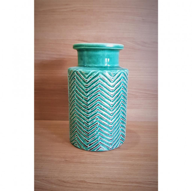 Vaso Chevron Verde Escuro