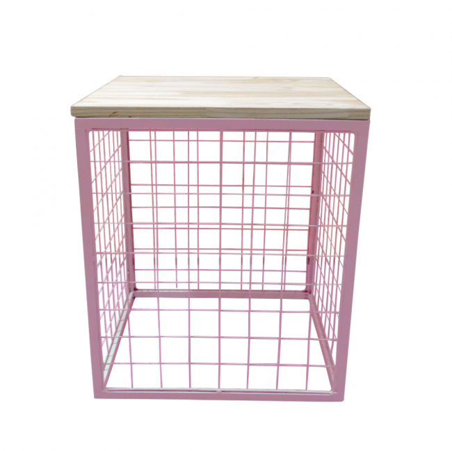 Mesa Cubo Telada Rosa