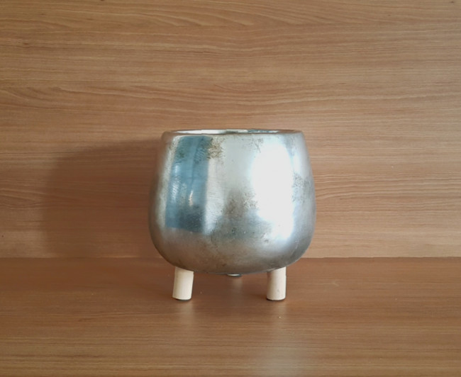 Vaso Prata Envelhecido M