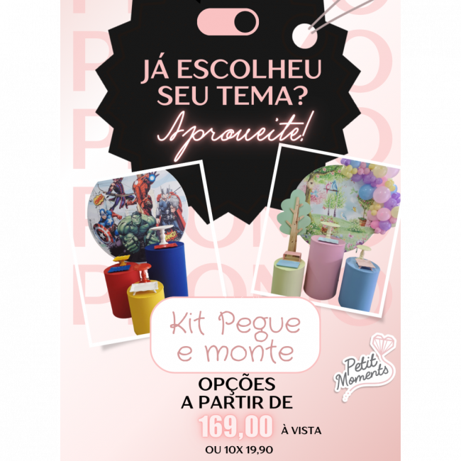 KIT PEGUE E MONTE PROMOCIONAL