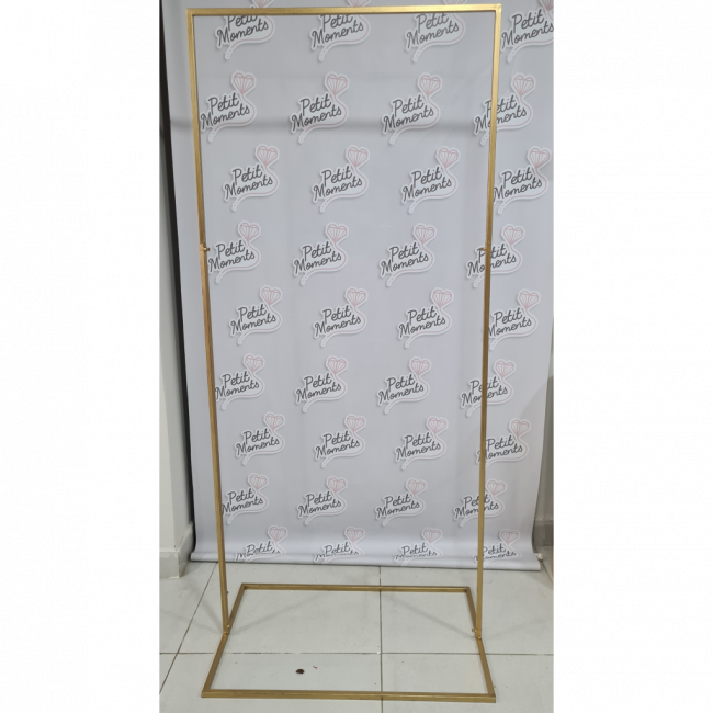 PAINEL FERRO RETANGULAR DOURADO NOVO