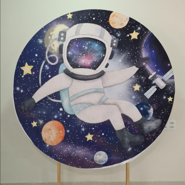 TECIDO PAINEL REDONDO ASTRONAUTA(1,50)