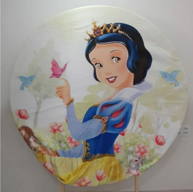 TECIDO PAINEL REDONDO BRANCA DE NEVE (1,65)