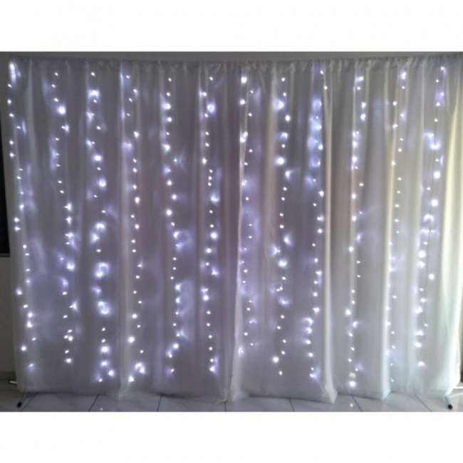 CORTINA COM LED E ESTRUTURA