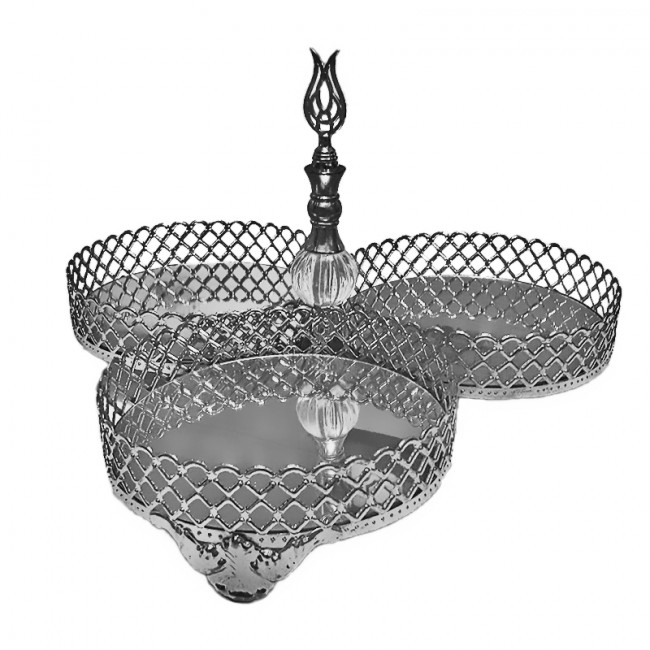 Bandeja Metal VLX Esp Red Trio Prata 16x6cm