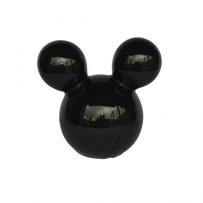 Cabeça Mickey Cerâm Preta 18cm