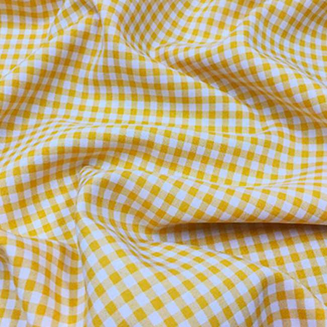 Toalha Quad Tafetá Amarelo Xadrez 150cm