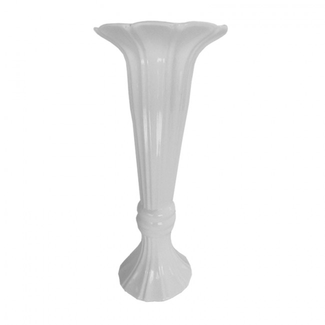 Vaso Cerâm Branco Athenas 19x46cm