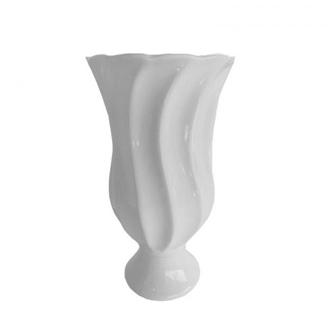 Vaso Cerâm Branco Campestre 20x40cm