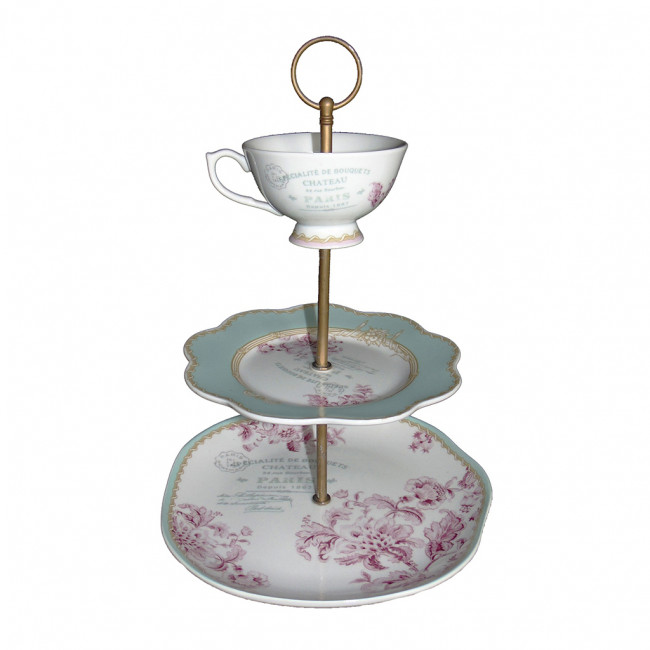 Baleiro Porcelana Paris 3 Estg 25x36cm