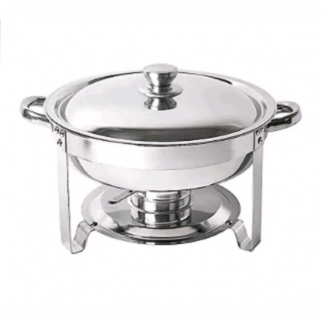 Rechaud Inox Redondo C/ Tampa BM 4,5L