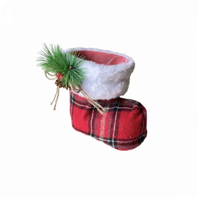 CACHEPOT BOTA DE NATAL XADREZ