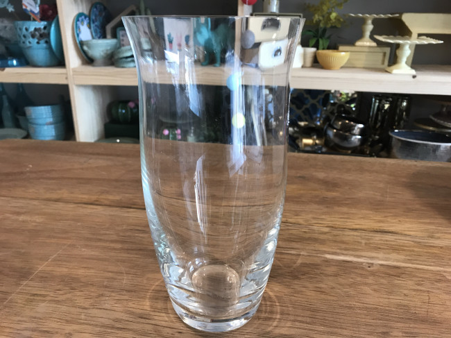 VASO VIDRO CRISTAL LISO TRANSPARENTE M