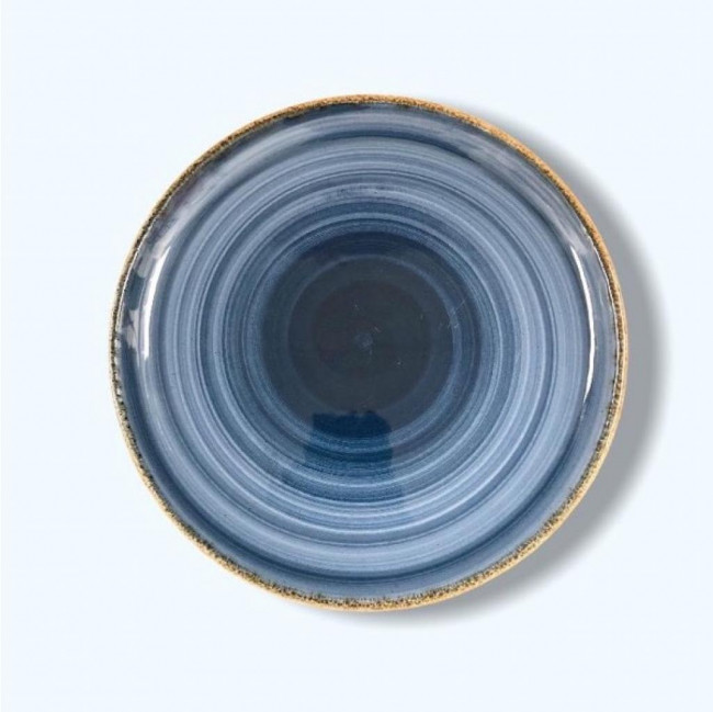 PRATO BAIXO REDONDO CERAMICA AZUL ROYAL P