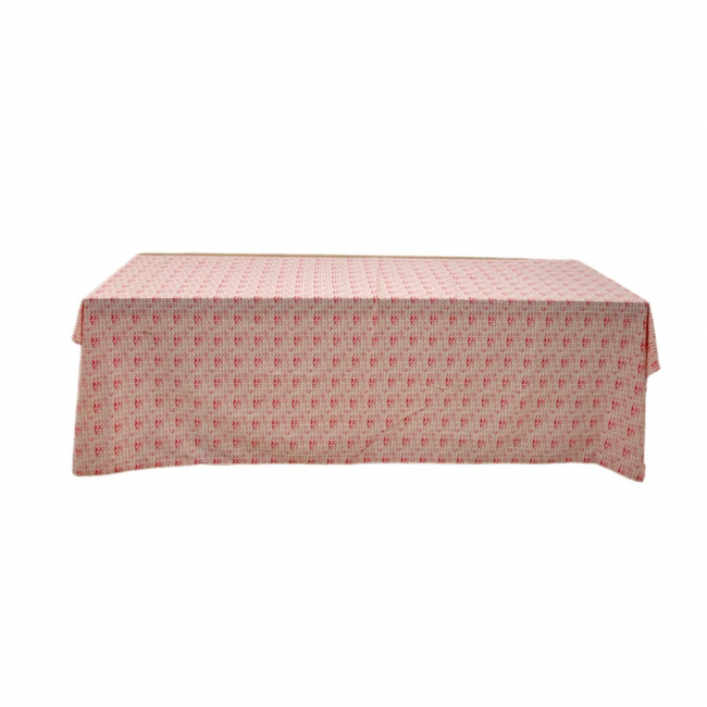 TOALHA RETANGULAR ROSA E VERMELHO ESTAMPA SETAS (2,61C x 1,48C)