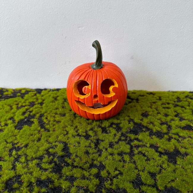 Abóbora feliz em resina Halloween