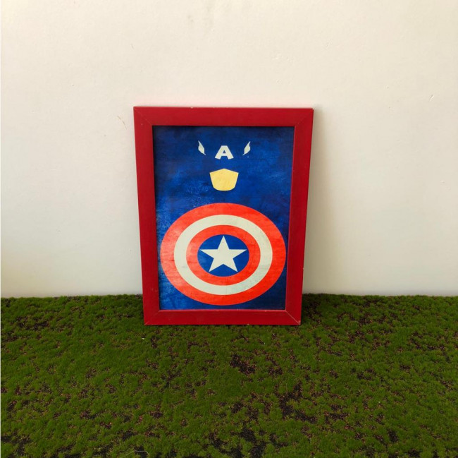 Quadro capitão América azul