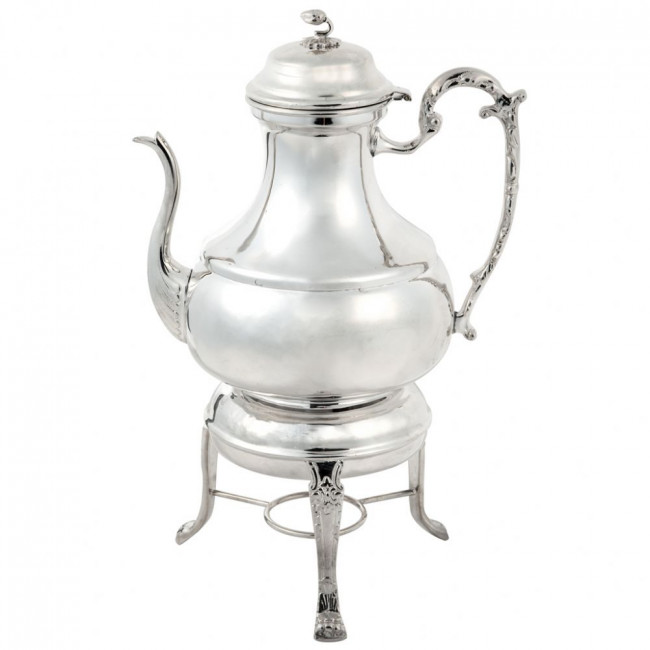 Samovar em prata grande com banho maria (2,5lts)