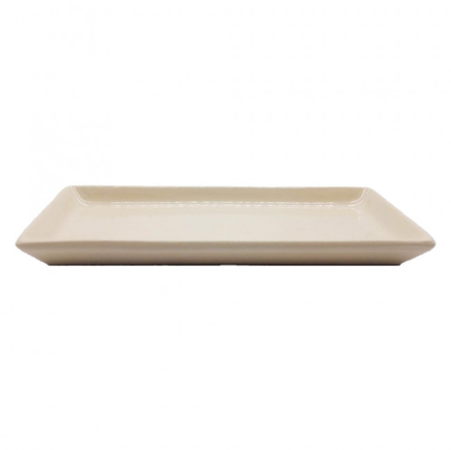 Bandeja em cerâmica retangular Off White (30x12,5cm)