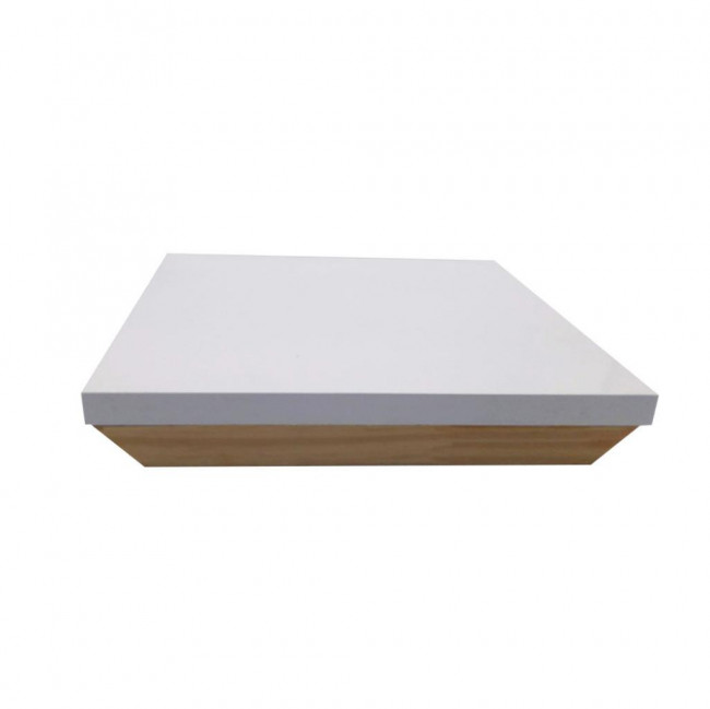 Bandeja em MDF laqueado branco quadrada (25x25cm)