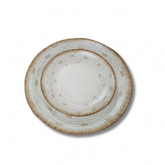Prato raso marrom \'\'creta\'\'