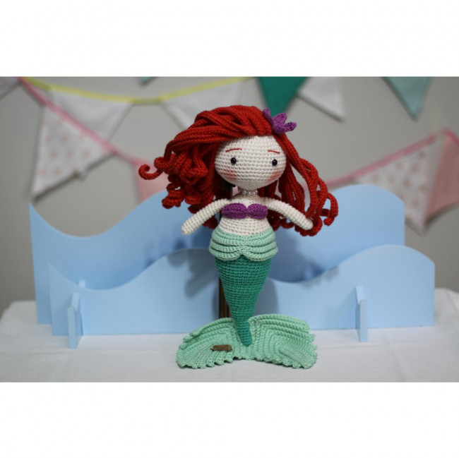 AMIGURUMI SEREIA ARIEL COM SUSPENSAO