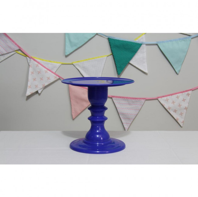 BOLEIRA DE PLASTICO 19CM ALTURA 22CM PRATO COR AZUL ROYAL