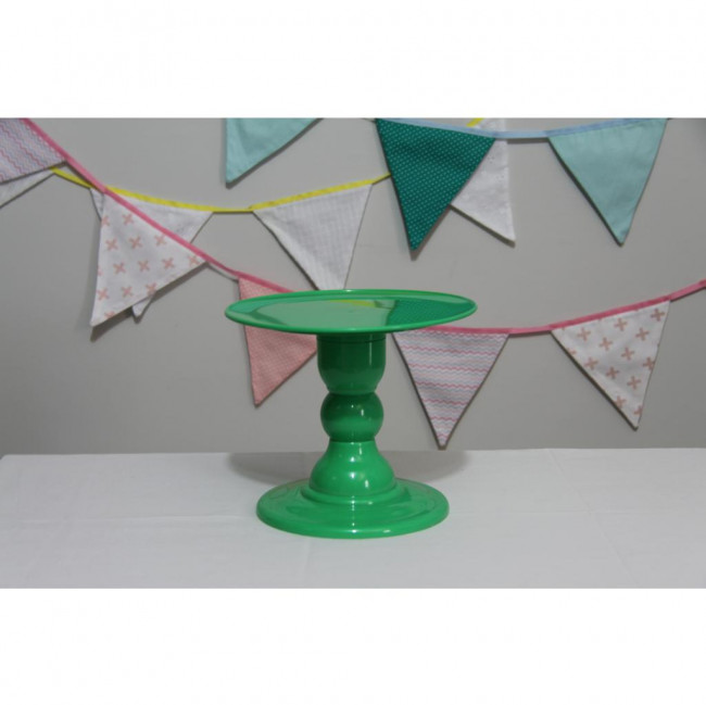 BOLEIRA DE PLASTICO 19CM ALTURA 22CM PRATO COR VERDE ESMERALDA