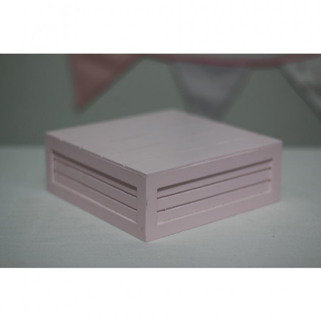 Caixa para altura MDF rosa candy  (20x20cm x 7,5cm alt))