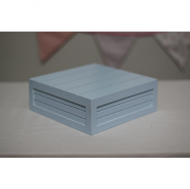 Caixa para altura MDF azul bebe (20x20cm x 7,5cm alt))