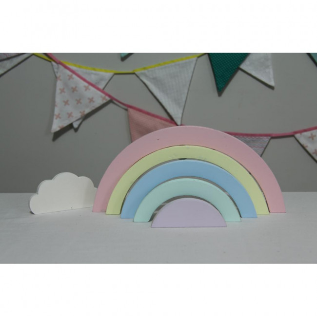 ARCO IRIS CANDY COLOR COM NUVEM MDF