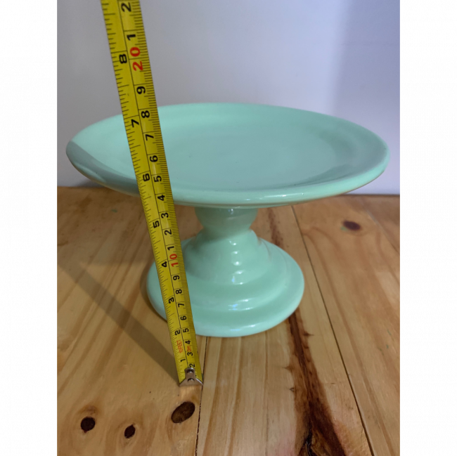 BOLEIRA DE CERAMICA VERDE TURQUESA (14cm altura e 23cm de diâmetro)