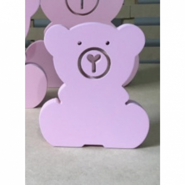 URSO MDF ROSA pequeno