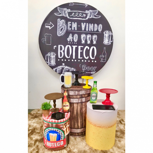 Kit boteco locação das peças ( não inclui tapete)