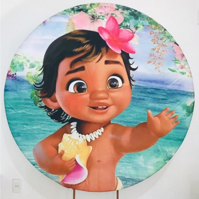 Painel redondo tecido Moana baby