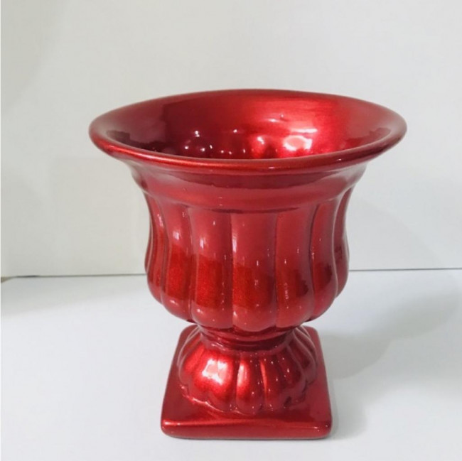 Vaso M vermelho