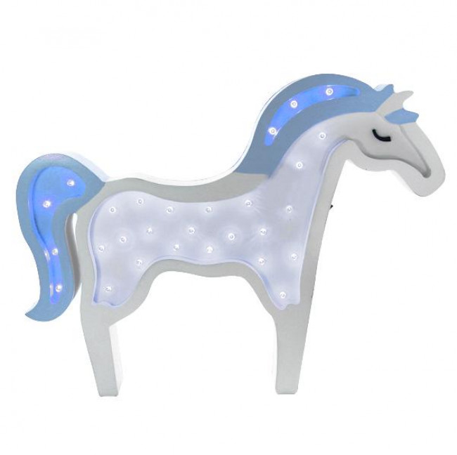 UNICORNIO LED AZUL MDF (Pilha por conta do cliente)