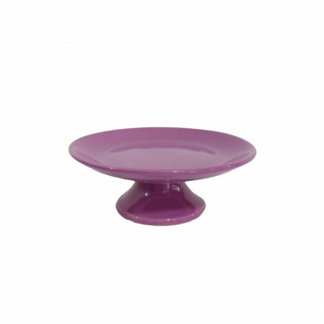 Suporte 09cm altura Cerâmica Roxo M 16cm diâmetro