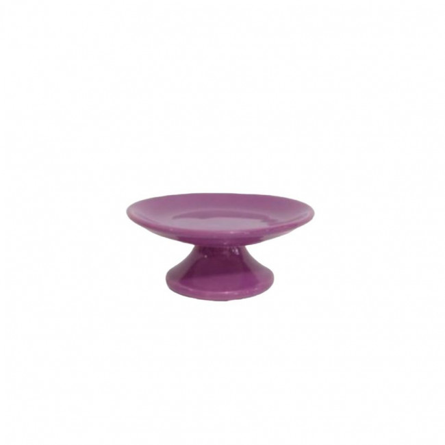 Suporte 07cm altura Cerâmica Roxo P 11cm diâmetro