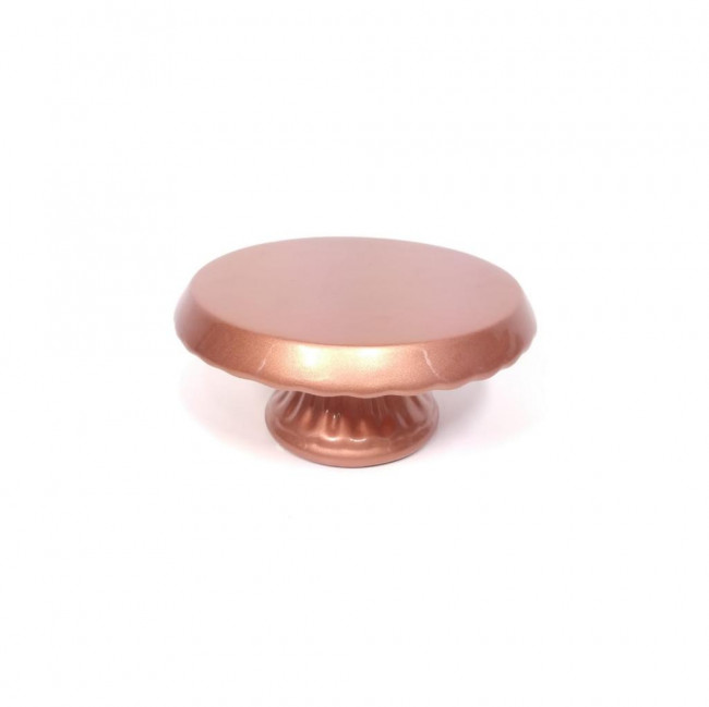 Suporte 10cm altura Cerâmica Rose Gold P 17cm diâmetro