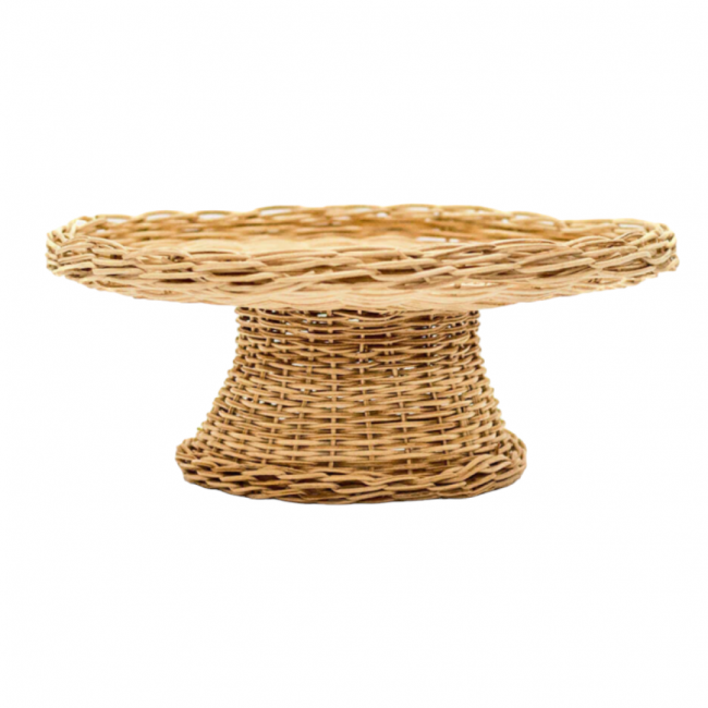 Boleira Rattan 12cm altura M 25cm diâmetro