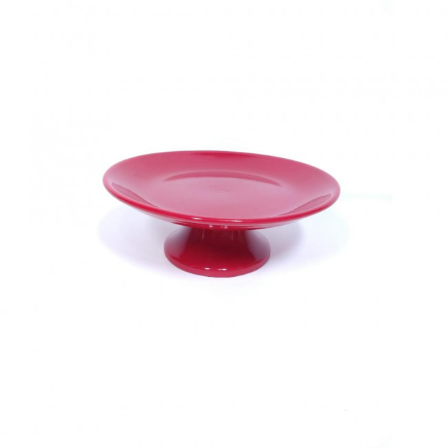 Suporte 09cm altura Cerâmica Vermelho M 16cm diâmetro