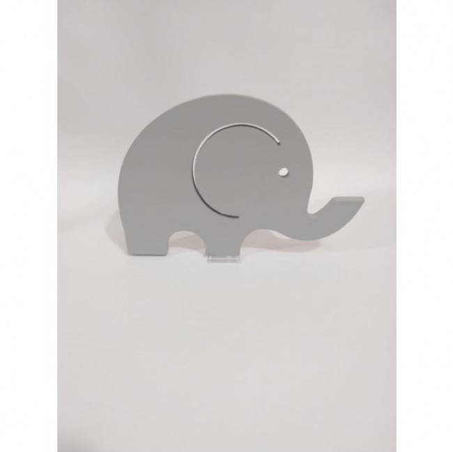 ELEFANTE DECORATIVO MDF G CINZA