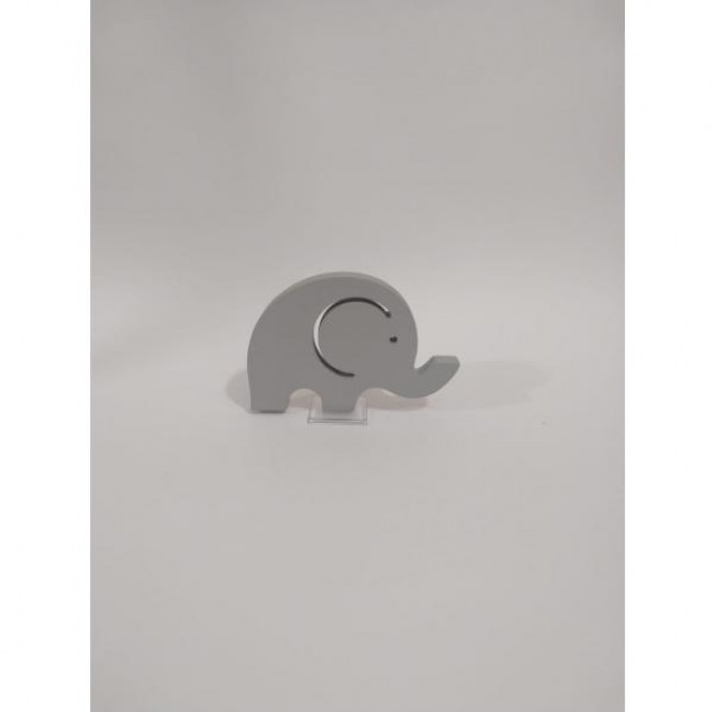 ELEFANTE DECORATIVO MDF P CINZA