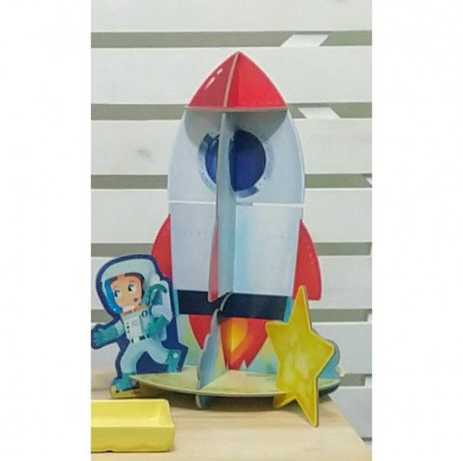 FOGUETE ASTRONAUTA PEÇA DECORATIVO