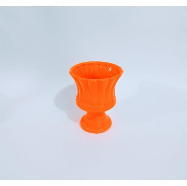 Vaso Laranja Neon P Cerâmica