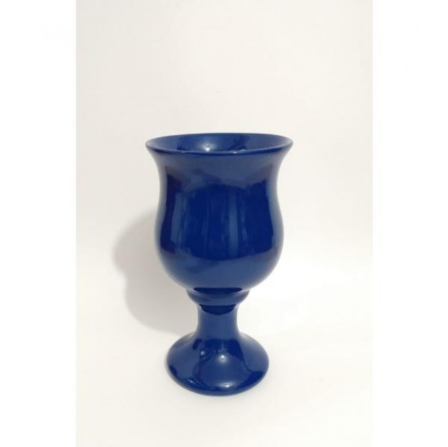 VASO TAÇA AZUL ESCURO