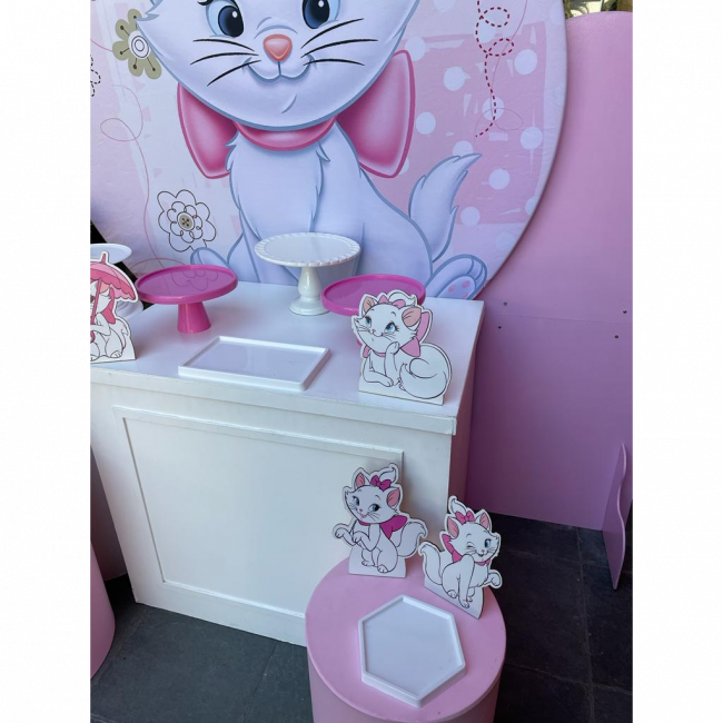 Gatinha Marie painel rosa (modelo 2)